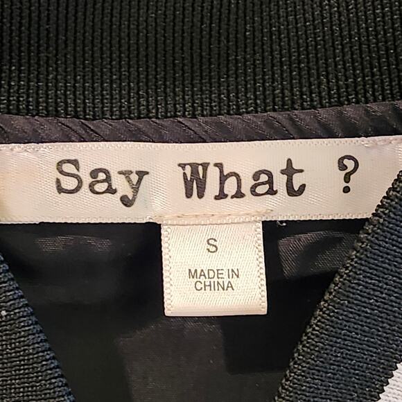 Retro Black Satin Varsity Jacket Size Small - Picture 6 of 8